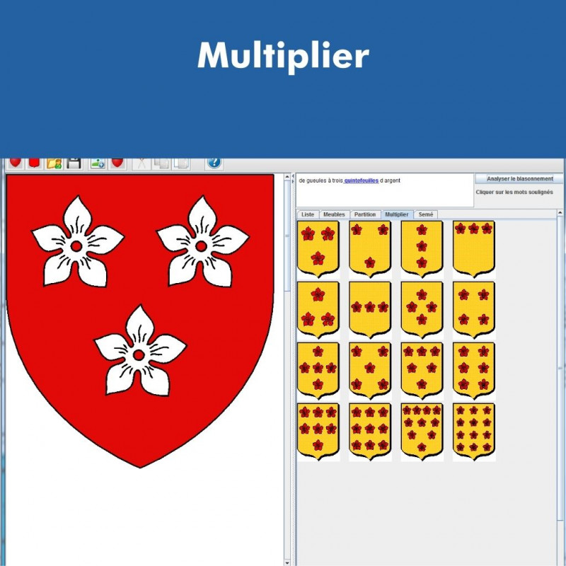 Logiciel d'héraldique pour dessiner votre blason, toutes vos armoiries